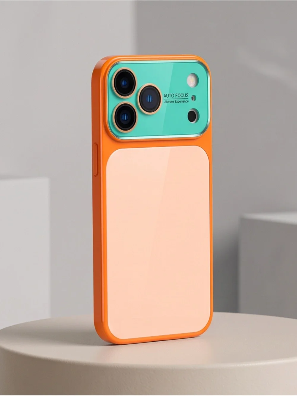 Vibrant Orange & Mint Camera Phone Case — Brand Unknown